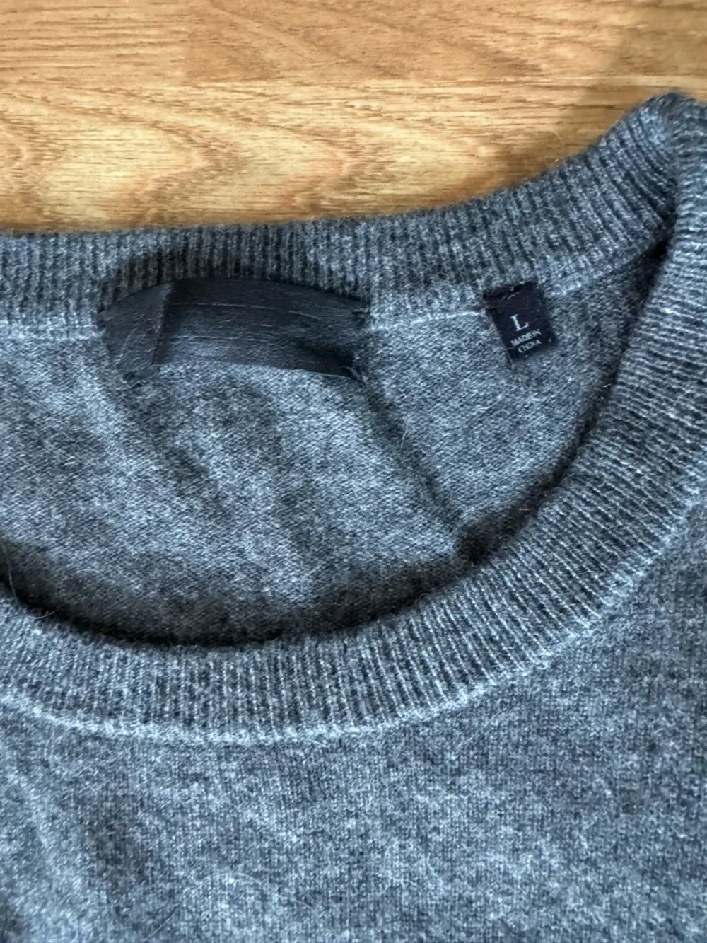 Cashmere Ruffle Sweater - Gray - Picture 3 of 3